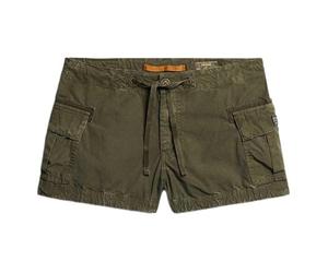 Superdry Damen Cargo Hot Shorts Olivgrün Nacht 36