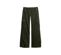 Superdry Damen Cargohose mit weitem Beinschnitt und niedriger Leibhöhe Surplus Goods Olivgrün 36