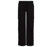 Superdry Damen Cargohose mit weitem Beinschnitt und niedriger Leibhöhe Verwaschenes Schwarz 38