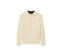 Superdry Damen Klassischer Strickpullover aus Baumwolle mit Reißverschluss Ecru 38
