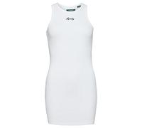 Superdry Damen Code Essential Tanktop-Kleid mit Logo Brillant Weiß 36