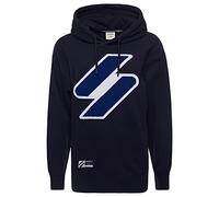 Superdry Damen Code Logo Che OS Hood Hooded Sweatshirt, Deep Navy, M