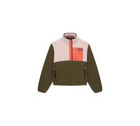 Superdry Damen Colour Block Fleece-Pullover Sprießendes Olivgrün 36