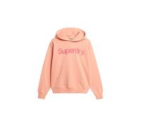 Superdry Damen Core City Hoodie mit Logo Pfirsich Bernsteinpink 42