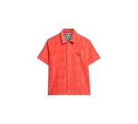 Superdry Damen Country Club Hemd aus Frottee Pastelline Korallrot 42