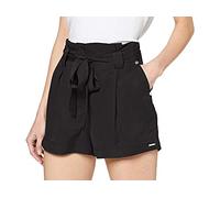 Superdry Damen Desert Paper Bag Shorts, Schwarz (Black 02A),36