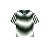 Superdry Damen Einfarbiges Country Club T-Shirt Grün Gestreift 40