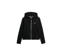 Superdry Damen Einfarbiges Hoodie mit Reißverschluss Schwarz 38