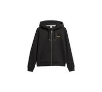 Superdry Damen Essential Kapuzenjacke mit Logo Bison Schwarz 40