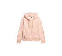 Kapuzensweatjacke SUPERDRY "ESSENTIAL LOGO ZIPHOOD HB", Damen, Gr. XS, pink (pale rose pink), Sweatware, Obermaterial: 80% Baumwolle, 20% Polyester, unifarben, casual, relaxed fit hüftbedeckend, Langa