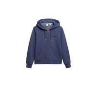 Kapuzensweatjacke SUPERDRY "ESSENTIAL LOGO ZIPHOOD HB", Damen, Gr. XL, blau (princedom blau marl), Sweatware, Obermaterial: 60% Baumwolle, 40% Polyester, meliert, casual, relaxed fit hüftbedeckend, La