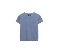 Superdry Essential Logo Str Fitted Kurzarm-t-shirt M Tidal Blue Stripe