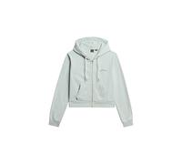 Superdry Damen Verkürzte Essential Kapuzenjacke mit Logo Winter Himmelblau 38