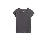 Superdry Damen Essential Oberteil mit Spitzenbordüre Dunkles Schiefergrau 40