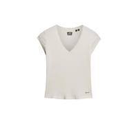 Superdry Damen Essential Oberteil mit Spitzenbordüre Wollweiß 40