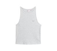 Superdry Damen Essential Racer-Tanktop mit Logo Gletschergrau Meliert 10-12