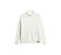 Superdry Damen Gerippter Essential Strickpullover Ecru 36