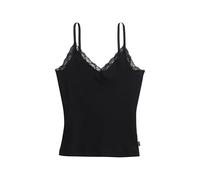 Superdry Damen Essential Spitzenverziertes Cami Top Schwarz 38