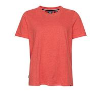 Superdry Damen Essential T-Shirt aus Bio-Baumwolle mit Logo Korallenrot Meliert 40