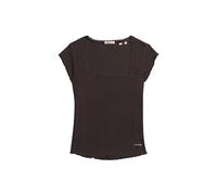 Superdry Damen Essential T-Shirt mit eckigem Ausschnitt Dunkelbraun 10-12
