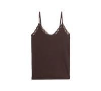 Superdry Damen Essential Trägertop mit Spitzenbesatz Dunkelbraun 14-16