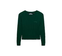 Superdry Damen Essentials Slim Cable Pullover Klares Grün 36