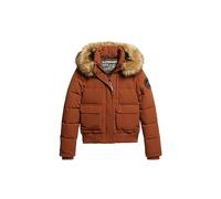 Superdry Damen Everest Bomber-Steppjacke mit Kapuze Biskuitbraun 38