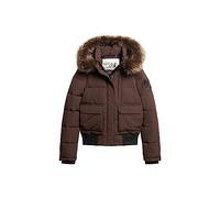 Superdry Damen Everest Bomber-Steppjacke mit Kapuze Java Braun 40