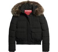 Superdry Damen Everest Bomber-Steppjacke mit Kapuze Tiefschwarz 36