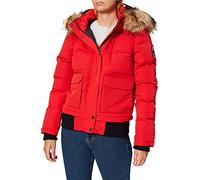 Superdry Damen Everest Bomberjacke mit Kapuze Hohes Risiko Rot 44