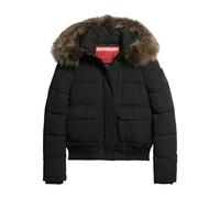 Superdry Damen Everest Bomberjacke mit Kapuze Tiefschwarz 38