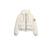 Hybridjacke SUPERDRY "SU-EVEREST BOMBER HYBRID JACKET" Gr. XL, weiß (off white) Damen Jacken (69119044-XL) off white