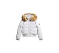 Superdry Damen Everest Bomberjacke mit Kapuze Mondlicht Grau 42