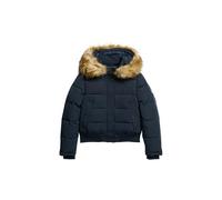 Superdry Damen Everest Kapuzen-Bomberjacke Nordisch Chrom Marineblau 44