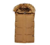 Superdry Vintage Everest Faux Fur Weste L Sandstone