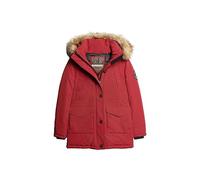 Superdry Damen Everest Faux Fur Hooded Parka A4-gepolstert, Dunkelrot, 34