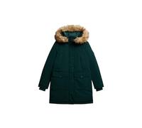Superdry Damen Everest Parka mit Kunstfellbesatz Emaillegrün 42