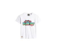Superdry Cali Sticker Fitted Kurzarm-t-shirt S Winter White Slub