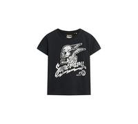 Superdry Damen Figurbetontes T-Shirt mit verziertem Poster-Print Tiefschwarz 40