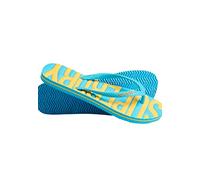 Superdry Vintage Logo Damen Flip-Flops blau/gelb - L