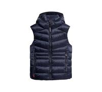 Superdry Damen Fuji Steppweste mit Kapuze Finster Marineblau 38