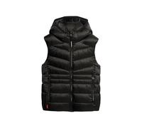 Superdry Damen Fuji Steppweste mit Kapuze Schwarz 38