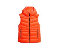 Superdry Damen Fuji Steppweste mit Kapuze Vulkankoralle 36