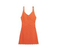 Superdry Damen Gehäkeltes Minikleid mit Trägern Leuchtend Korallrot 36