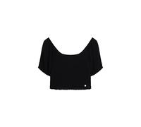 Superdry Damen Gesmoktes Oberteil aus Webstoff Schwarz 36