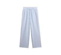 Cargohose SUPERDRY "COTTON STRIPE ELASTIC TROUSER", Damen, Gr. XS, N-Gr, azure blau stripe oxford, Jersey, Obermaterial: 100% Baumwolle, gestreift, relaxed fit normal, Hosen Cargohose (49851500-XS) az