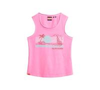 Superdry Outdoor Stripe Scoop ärmelloses T-shirt M Dry Fluro Pink