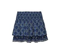 Superdry Damen Gestufter Vintage Minirock Neu Blau Geometrisch 42