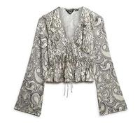 Superdry 70s Pleated Langarmbluse XL Clover Paisley