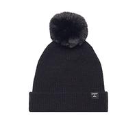 Superdry Damen Heritage Beaniemütze mit Rippmuster Schwarz 1SIZE